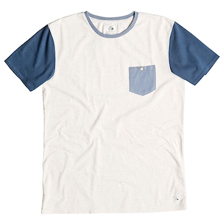 T-shirt Quiksilver Baysick Pocket snow white heather 2016 - 1