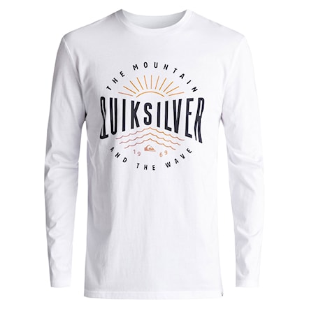 T-shirt Quiksilver Classic Ls Mad Wave white 2017 - 1
