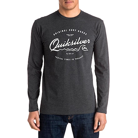 T-shirt Quiksilver Classic Ls West Pier charcoal heather 2016 - 1