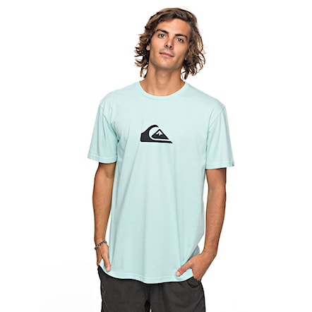 T-shirt Quiksilver Classic SS Comp Logo eggshell blue 2018 - 1