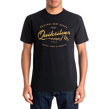 T-shirt Quiksilver Classic SS West Pier black 2016 - 1