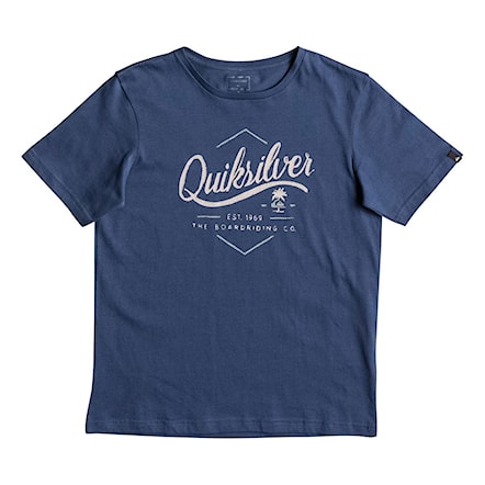 T-shirt Quiksilver Classic Ss Youth Sea Tales dark denim 2017 - 1