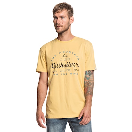 T-shirt Quiksilver Drop In Drop Out rattan 2019 - 1