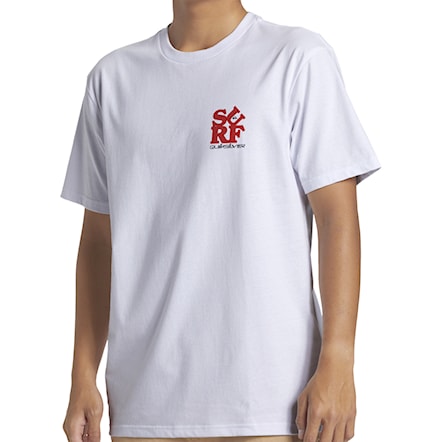 T-shirt Quiksilver Surf Moe white 2024 - 2