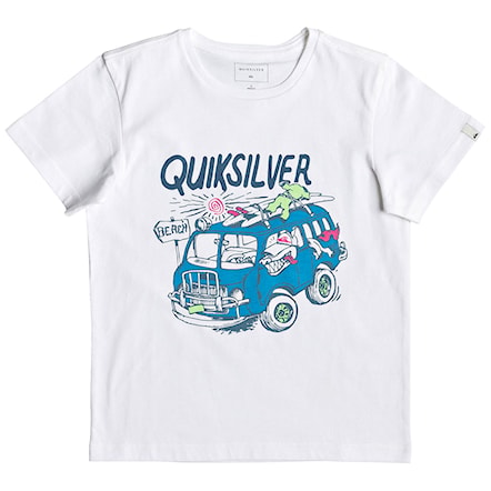 T-shirt Quiksilver Wolf Riding Boy white 2019 - 1