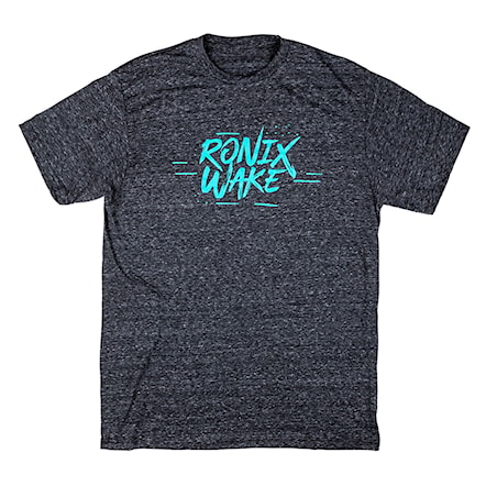 Koszulka Ronix Supreme charcoal heather/aqua blue 2020 - 1