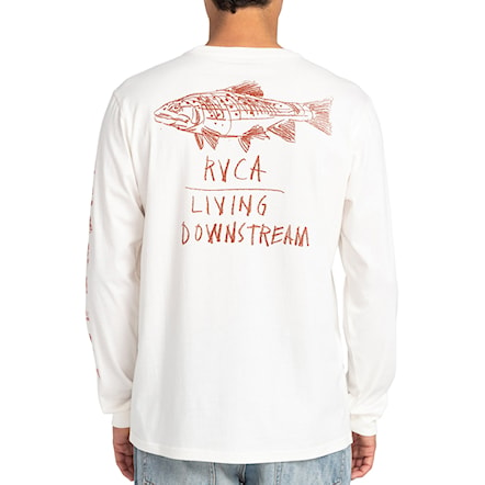 T-shirt RVCA Downstream Ls antique white 2022 - 1