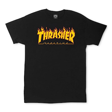 T-shirt Thrasher Flame Logo black 2019 - 1