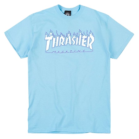 T-shirt Thrasher Flame Logo sky blue 2019 - 1