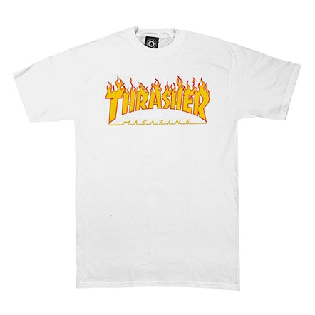 T-shirt Thrasher Flame Logo white 2019 - 1
