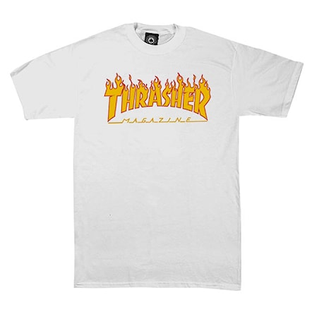 Koszulka Thrasher Flame white 2022 - 1