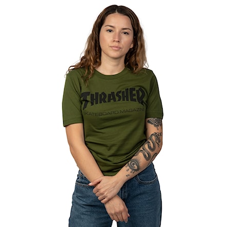 T-shirt Thrasher Girls Skate Mag olive green 2022 - 2