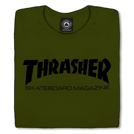 Tričko Thrasher Girls Skate Mag olive green 2022 - 3