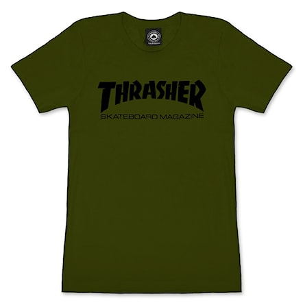 Tričko Thrasher Girls Skate Mag olive green 2022 - 1