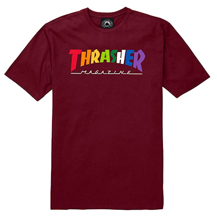 T-shirt Thrasher Rainbow Mag maroon 2022 - 1