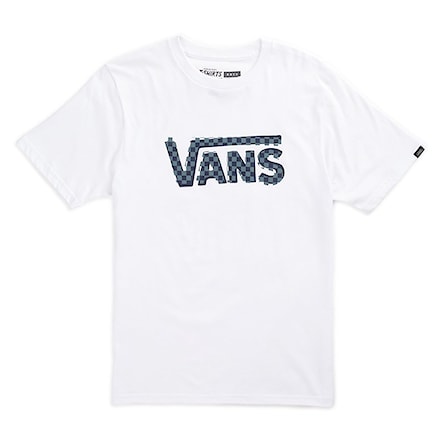 T-shirt Vans Checker Classic Boys white/dress blues/north atlantic 2016 - 1