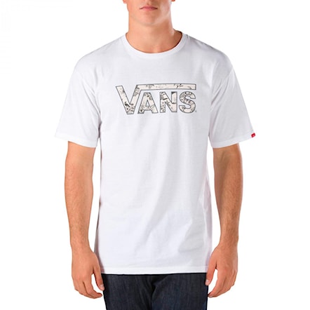 T-shirt Vans Classic Logo white/datura toile 2016 - 1