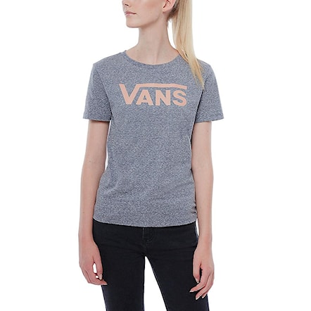 T-shirt Vans Flying V Crew grey heather/muted clay 2018 - 1