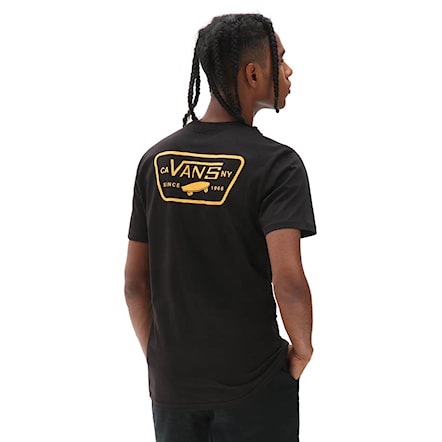 T-shirt Vans Full Patch Back black/saffron 2021 - 1