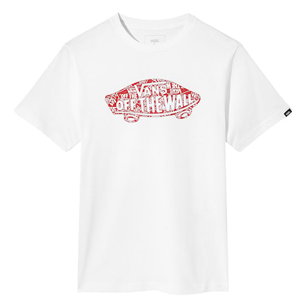 T-shirt Vans OTW Logo Fill Boys white/otw racing red 2019 - 1