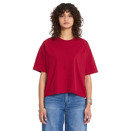 Tričko Volcom Wms Stone Blanks Up deep red 2026 - 1