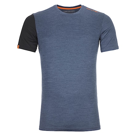 T-shirt ORTOVOX 185 Rock'n'wool Short Sleeve night blue blend 2021 - 1