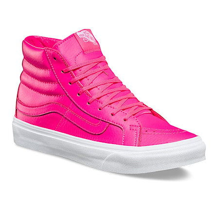 Sneakers Vans Sk8-Hi Slim neon leather neon pink/white 2017 - 1