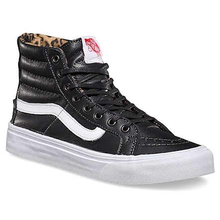 Sneakers Vans Sk8-Hi Slim Zip leather black /leopard 2014 - 1