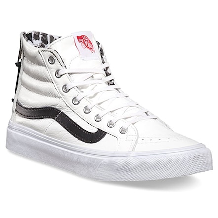 Sneakers Vans Slim Zip leather white/snow | Zezula