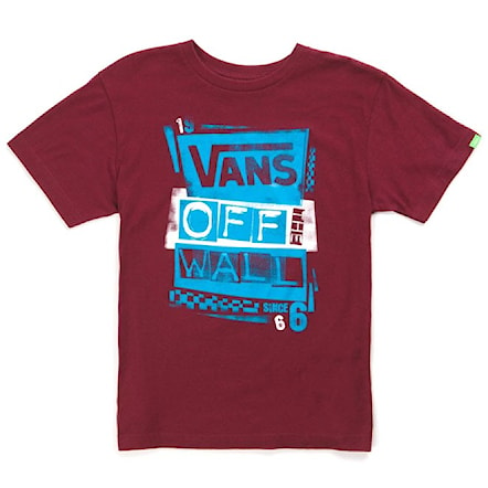 T-shirt Vans Stenciled Boys burgundy 2014 - 1