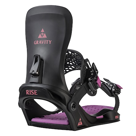 Vázání na snowboard Gravity Rise black/purple 2024 - 2
