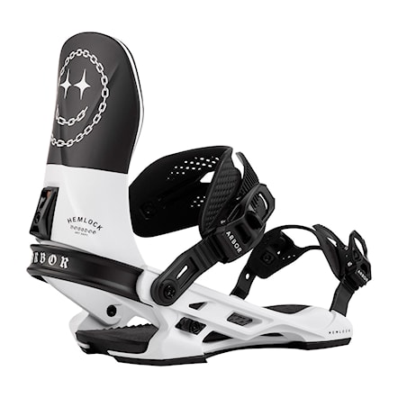 Snowboard Binding Arbor Hemlock white/black/boss dog 2025 - 1