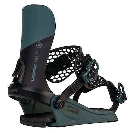 Vázání na snowboard Gravity Drift steel green 2025 - 1