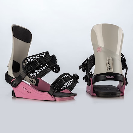 Snowboard Binding Gravity Fenix grey/rose 2025 - 1