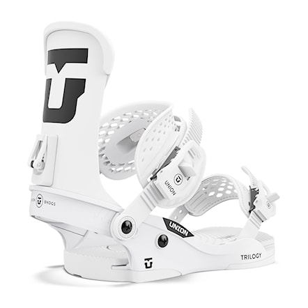 Snowboard Binding Union Trilogy Classic Team Logo white 2025 - 1