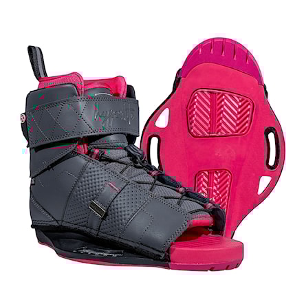 Wiązanie wakeboardowe Hyperlite Viva grey/pink 2025 - 1