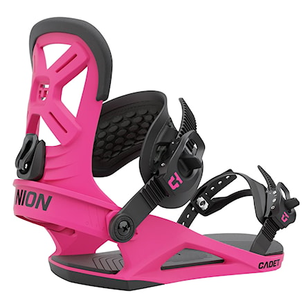 Snowboard Binding Union Cadet Youth hot pink 2022 - 1