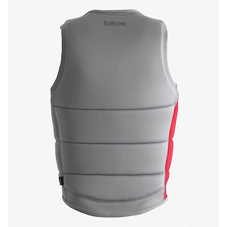 Kamizelka wakboardowa Follow Corp Impact Vest light grey/red 2024 - 3