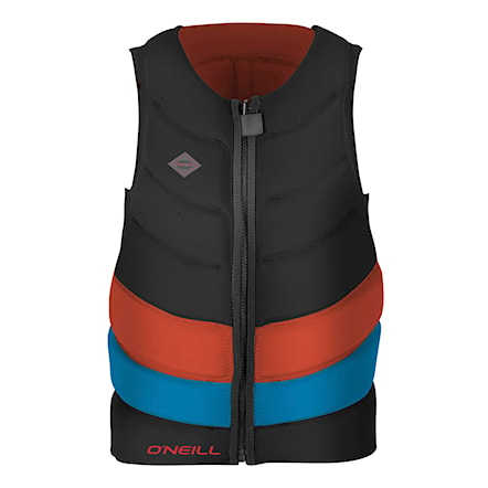 Kamizelka wakboardowa O'Neill Gooru-Tech Comp Vest black/neon red/brite blue 2017 - 1
