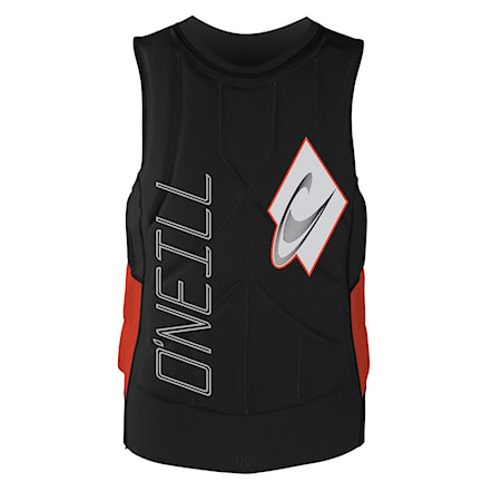 Vesta na wakeboard O'Neill Gooru Tech Comp Vest black/neonred 2016 - 1