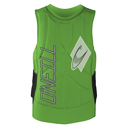 Kamizelka wakboardowa O'Neill Gooru Tech Comp Vest dayglogreen/black 2016 - 1