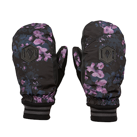 Snowboard Gloves Volcom Bistro Mitt black floral print 2020 - 1