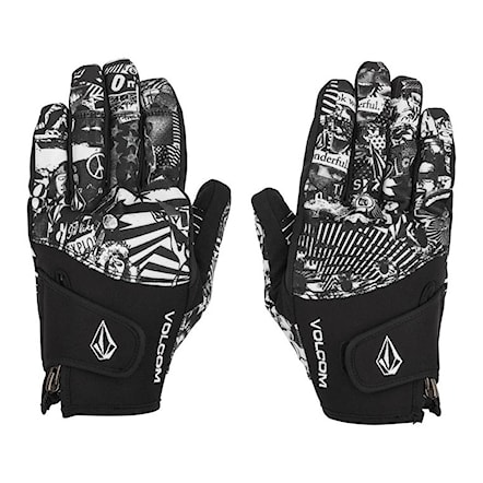 Snowboard Gloves Volcom Crail black white 2023 - 1