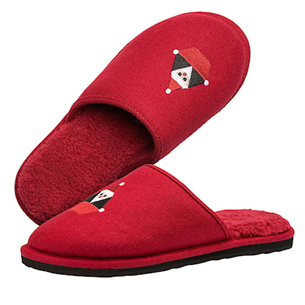 Slide Sandals Volcom Santastone Cozy deep red 2019 - 1