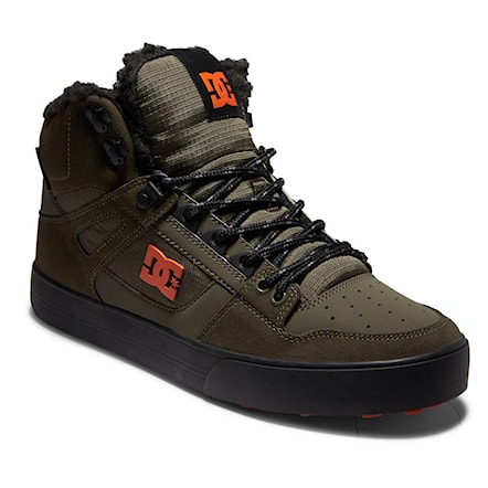 Winter Shoes DC Pure High-Top Wc Wnt dusty olive/orange 2022 - 1