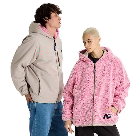 Winter Jacket Burton AG Speakout Rev Jacket stone grey/plush pink 2026 - 1