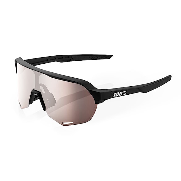 Bike brýle 100% S2 soft tact black | hiper crimson silver mirror 2025 - 1
