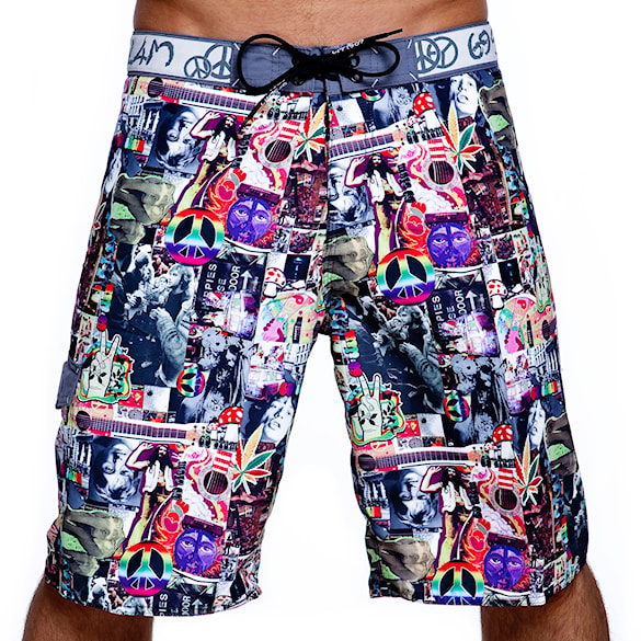 Plavky 69Slam Long Collage grey 2012 - 1