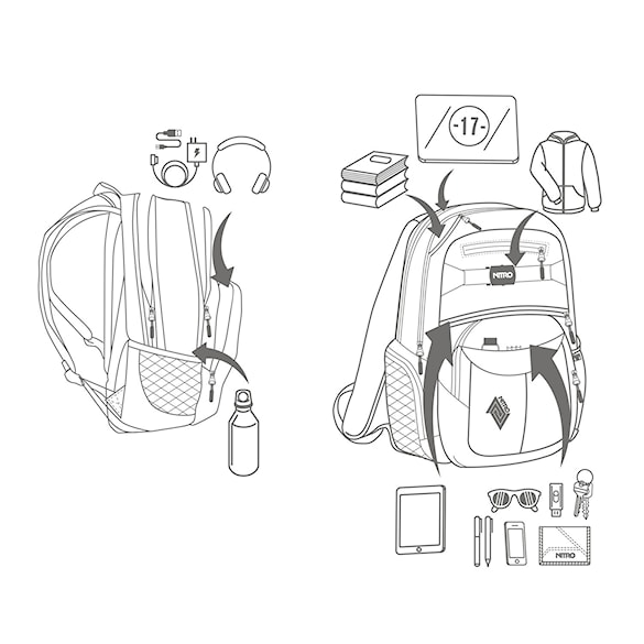 Backpack Nitro Hero tropical - 8