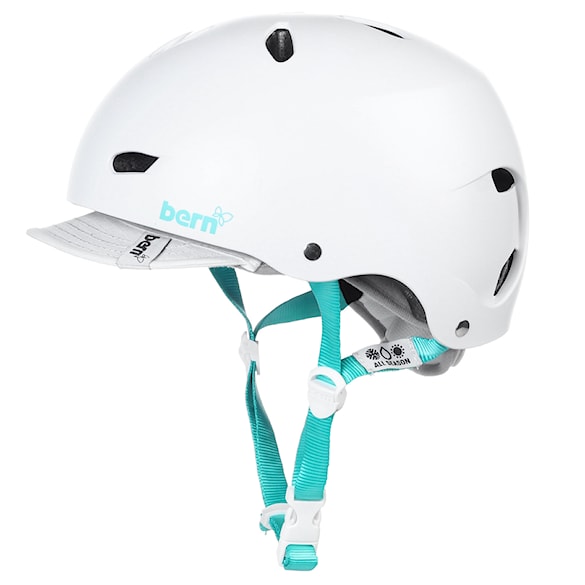 Helma na skateboard Bern Brighton satin white visor 2013 - 1
